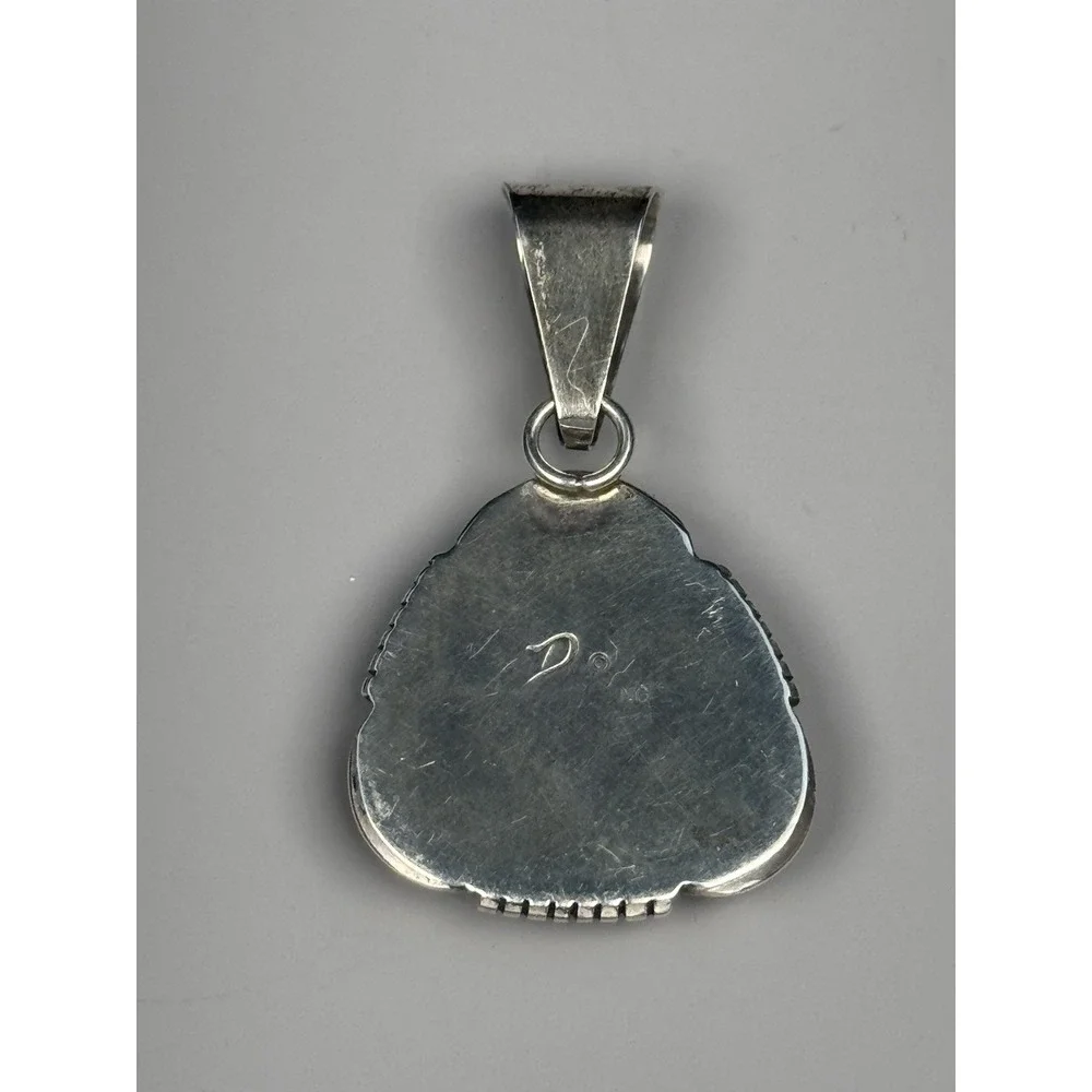 D'Anz LTD Sterling Silver Fossil Gastropod Pendant Southwestern Artisan 8.2g